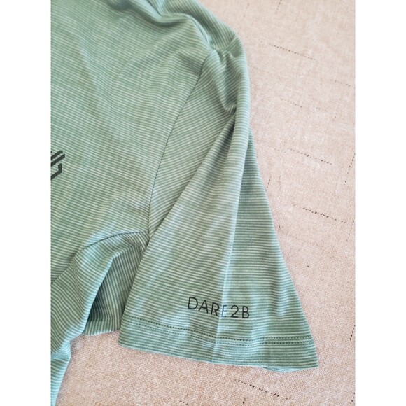 Dare 2B Womens Green Polyester Pullover T-Shirt Size 8 Med Crew Neck Zip Running - Picture 15 of 16